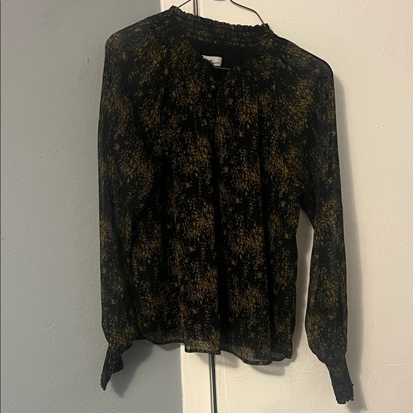 Allison Joy Tops - Allison Joy Black and Gold Blouse